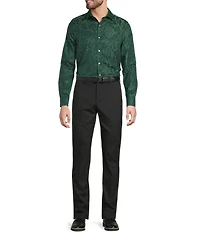 Murano In the Ferns Collection Slim Fit Floral Jacquard Long Sleeve Woven Shirt