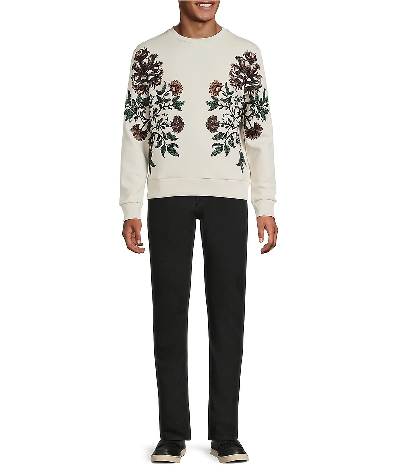 Murano In the Ferns Collection Slim Fit Floral Neoprene Sweatshirt