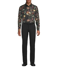 Murano In the Ferns Collection Slim Fit Floral Print Long Sleeve Woven Shirt
