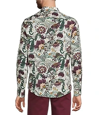 Murano In the Ferns Collection Slim Fit Floral Print Long Sleeve Woven Shirt