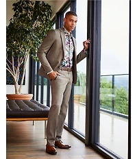 Murano In the Ferns Collection Slim Fit Floral Print Long Sleeve Woven Shirt