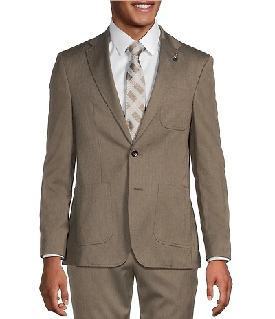 Murano In the Ferns Collection Slim Fit Herringbone Suit Separates Jacket