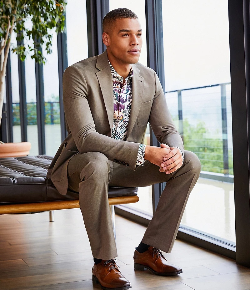 Murano In the Ferns Collection Slim Fit Herringbone Suit Separates Jacket