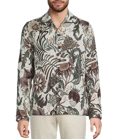 Murano In the Ferns Collection Slim Fit Jacquard Shirt Jacket