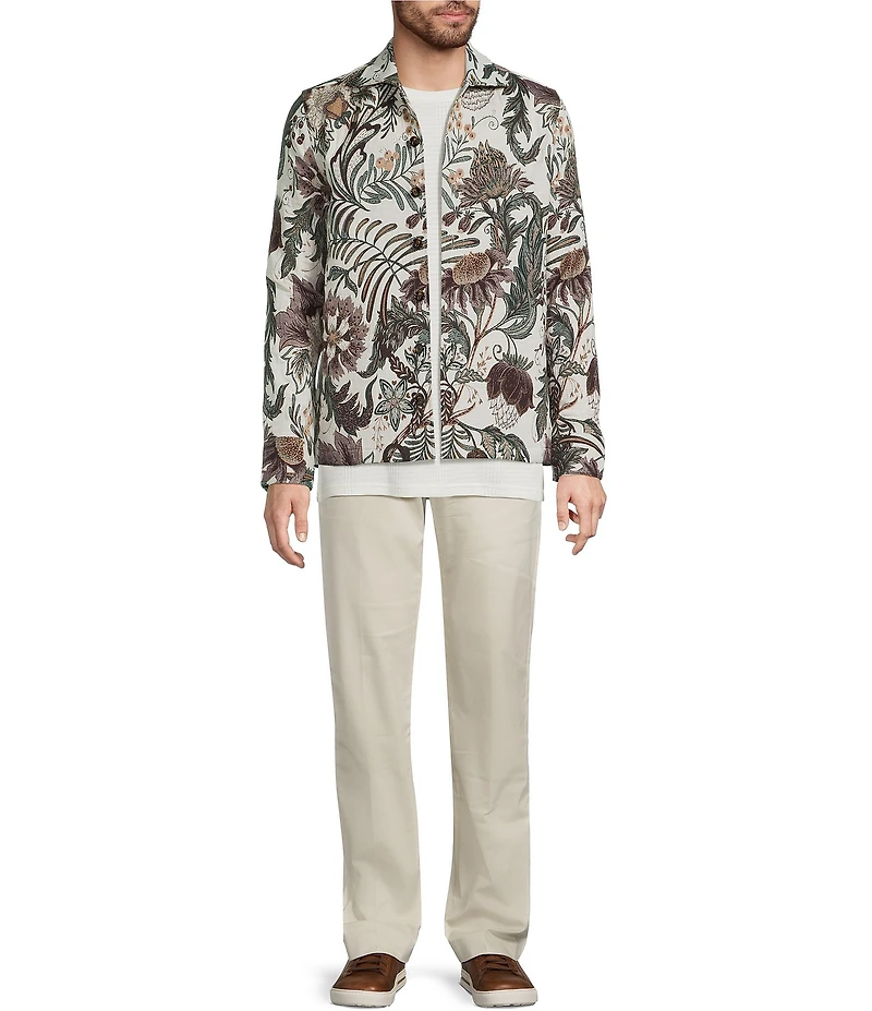 Murano In the Ferns Collection Slim Fit Jacquard Shirt Jacket