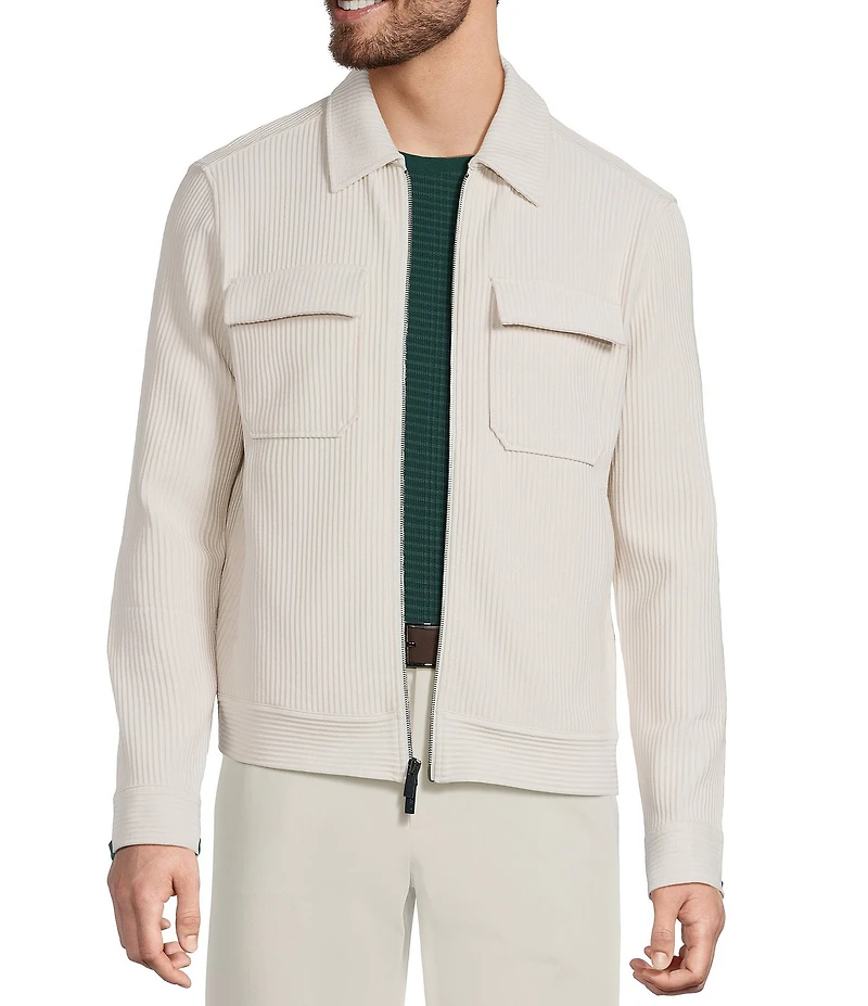Murano In the Ferns Collection Slim Fit Ottoman Shirt Jacket