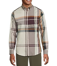 Murano In the Ferns Collection Slim Fit Plaid Print Long Sleeve Woven Shirt