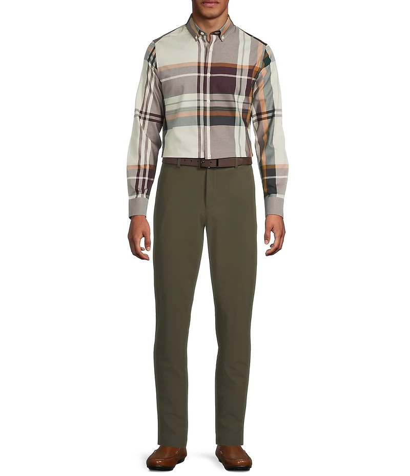Murano In the Ferns Collection Slim Fit Plaid Print Long Sleeve Woven Shirt