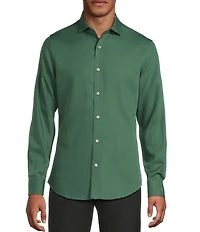 Murano In the Ferns Collection Slim Fit Solid Long Sleeve Woven Shirt