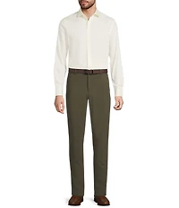 Murano In the Ferns Collection Slim Fit Solid Long Sleeve Woven Shirt