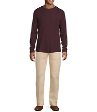 Murano In the Ferns Collection Slim Fit Textured Long Sleeve T-Shirt