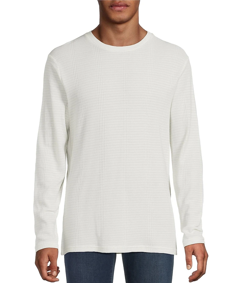 Murano In the Ferns Collection Slim Fit Textured Long Sleeve T-Shirt