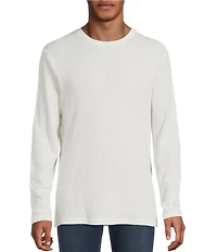 Murano In the Ferns Collection Slim Fit Textured Long Sleeve T-Shirt