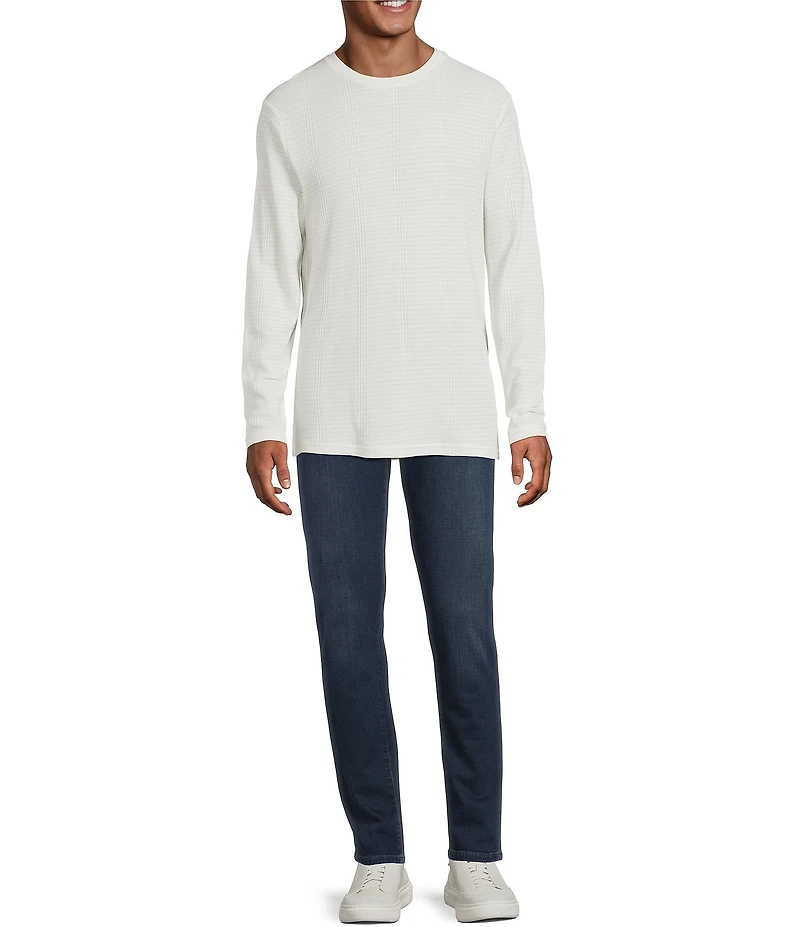 Murano In the Ferns Collection Slim Fit Textured Long Sleeve T-Shirt