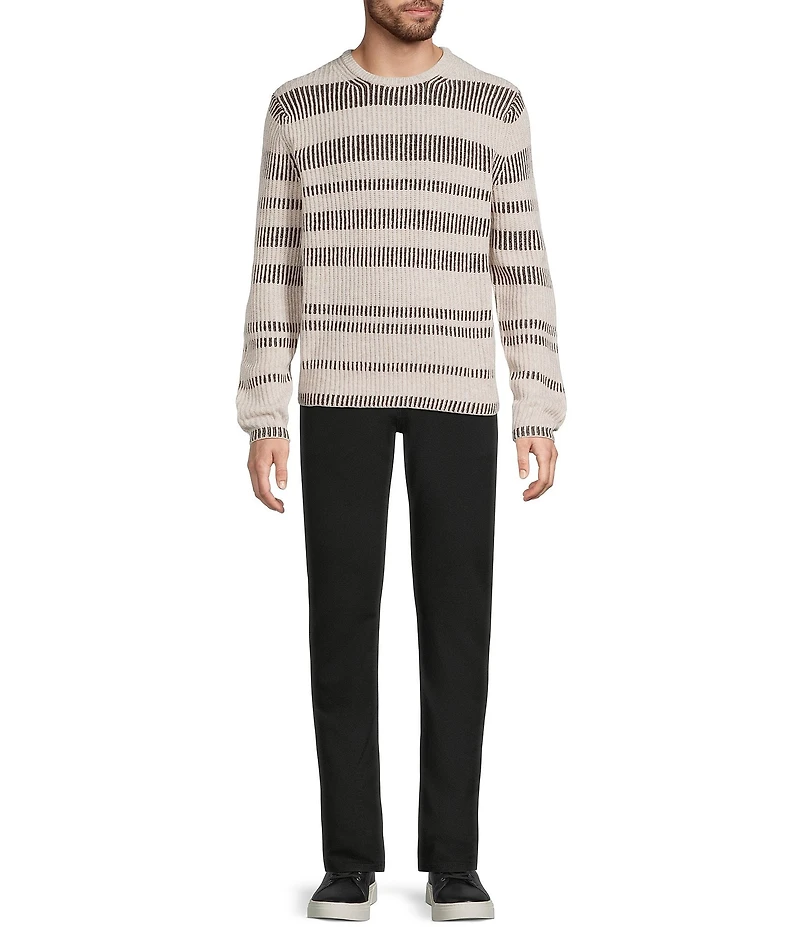 Murano In the Ferns Collection Striped Crew Neck Sweater