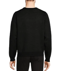 Murano Inflorescence Collection Jacquard Textured Crew Neck Sweater
