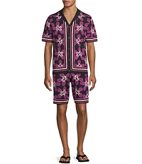Murano Interdimensional Collection Geo Jacquard 8#double; Inseam Shorts
