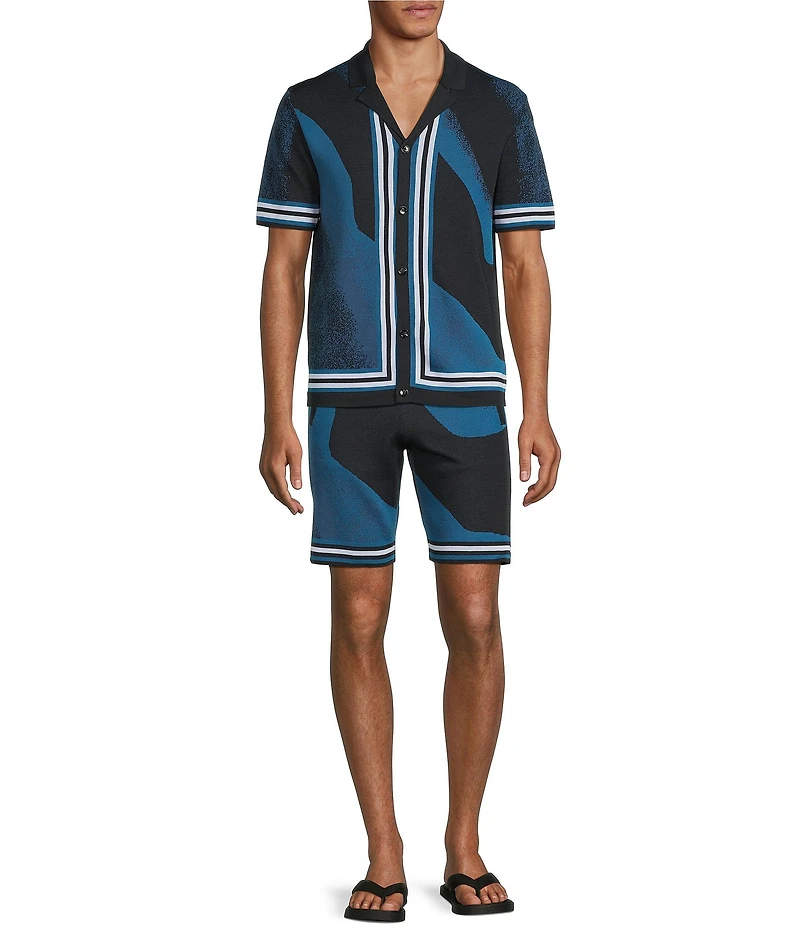 Murano Interdimensional Collection Heat Map Jacquard 8#double; Inseam Shorts