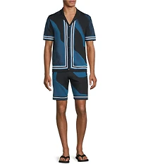 Murano Interdimensional Collection Jacquard Short Sleeve Camp Shirt
