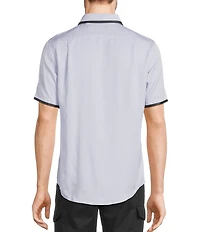 Murano Interdimensional Collection Slim Fit Heat Seal Short Sleeve Convertible Camp Shirt