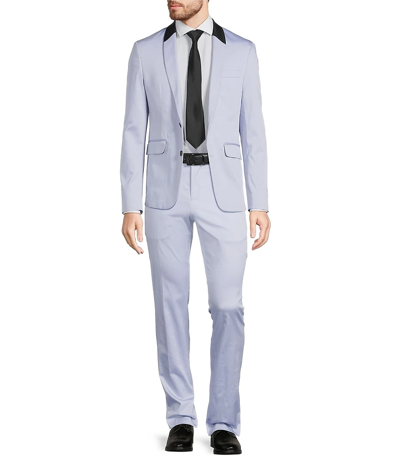 Murano Interdimensional Collection Slim Fit Pieced Sateen Suit Separates Jacket