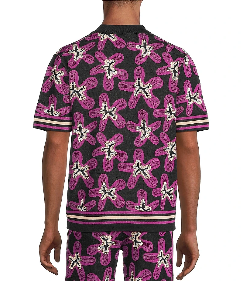 Murano Interdimensional Collection Star Jacquard Short Sleeve Woven Camp Shirt