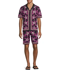 Murano Interdimensional Collection Star Jacquard Short Sleeve Woven Camp Shirt