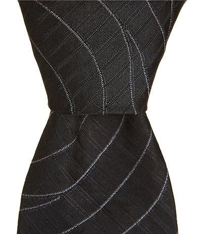 Murano Jason Abstract Waves Print Narrow 3#double; Woven Silk Tie