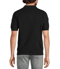 Murano Knit Solid Short Sleeve Polo Shirt