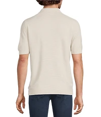 Murano Knit Solid Short Sleeve Polo Shirt