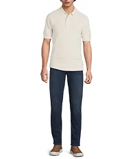 Murano Knit Solid Short Sleeve Polo Shirt