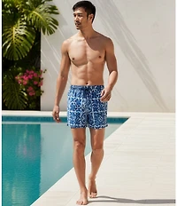 Murano Large Tile Print Cabana Swim Trunks
