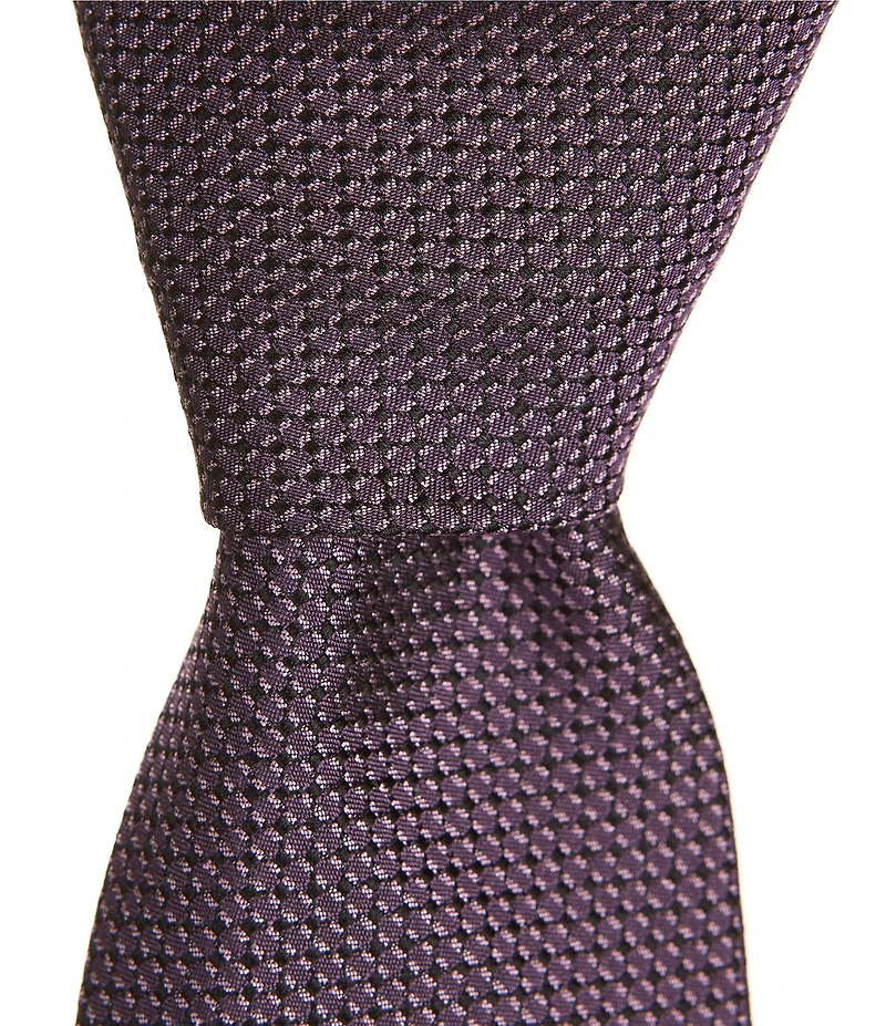 Murano Legend Solid/Non-Solid 3#double; Narrow Woven Silk Tie