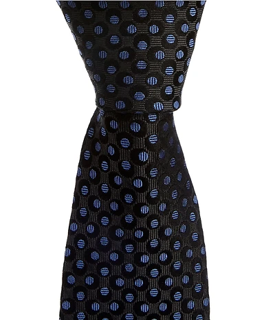 Murano Leo Overlapping Oval 3#double; Silk Tie