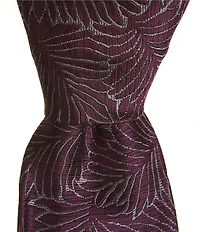 Murano Leon Abstract Print Slim 3#double; Narrow Woven Silk Tie