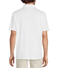 Murano Liquid Luxury Athletic Fit Solid Interlock Short Sleeve Polo Shirt