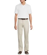 Murano Liquid Luxury Athletic Fit Solid Interlock Short Sleeve Polo Shirt