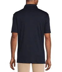 Murano Liquid Luxury Athletic Fit Solid Interlock Short Sleeve Polo Shirt