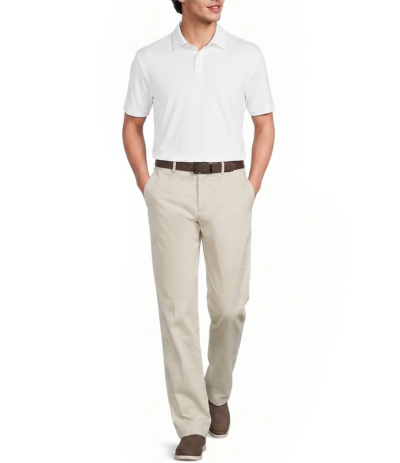 Murano Liquid Luxury Athletic Fit Solid Interlock Short Sleeve Polo Shirt