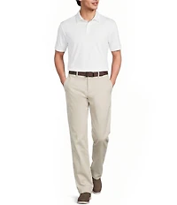 Murano Liquid Luxury Athletic Fit Solid Interlock Short Sleeve Polo Shirt