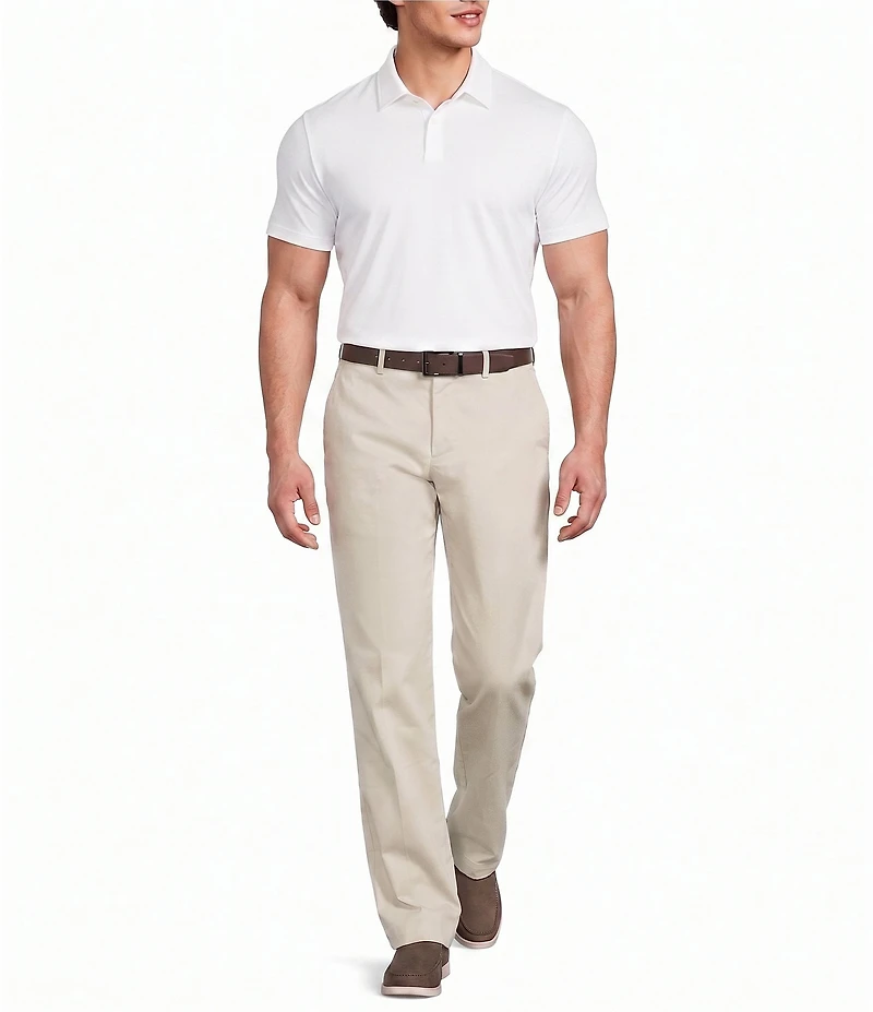 Murano Liquid Luxury Athletic Fit Solid Interlock Short Sleeve Polo Shirt