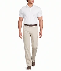 Murano Liquid Luxury Athletic Fit Solid Interlock Short Sleeve Polo Shirt