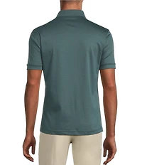 Murano Liquid Luxury Classic Fit Solid Coat Front Short Sleeve Woven Shirt