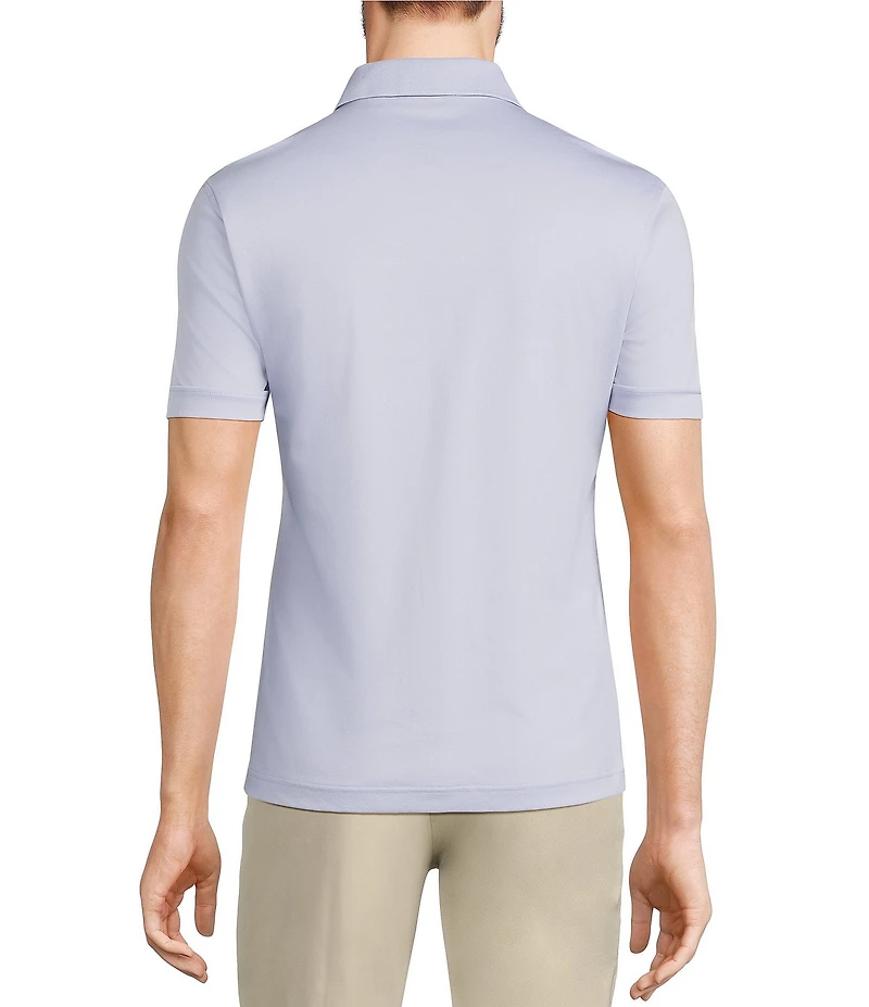 Murano Liquid Luxury Classic Fit Solid Coat Front Short Sleeve Woven Shirt