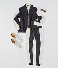 Murano Liquid Luxury Color Block Full-Zip Jacket