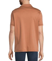 Murano Liquid Luxury Interlock Coat Front Short Sleeve Woven Shirt