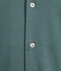 Murano Liquid Luxury Interlock Coat Front Short Sleeve Woven Shirt