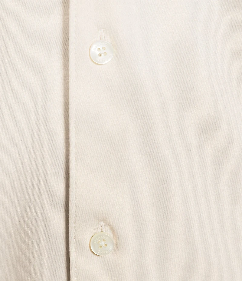 Murano Liquid Luxury Long Sleeve Knit Interlock Coatfront Shirt