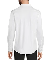 Murano Liquid Luxury Long Sleeve Knit Interlock Coatfront Shirt