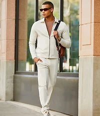 Murano Liquid Luxury Lucas Fit Solid Pintuck Jogger Pants